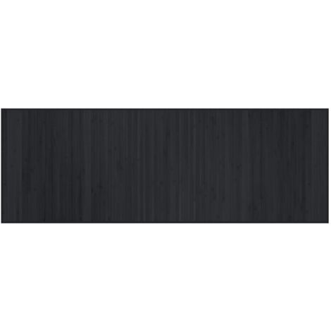 Tapis rectangulaire noir 70x200 bambou (1/5)