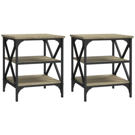 Tables d'appoint 2 pcs Chêne sonoma 40x42x50 Bois ingénierie (1/5)