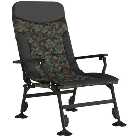 Chaise de pêche avec accoudoir pliable camouflage (1/5)