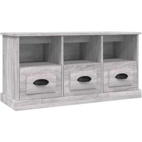 Meuble TV sonoma gris 100x35x50 bois d'ingénierie (1/5)