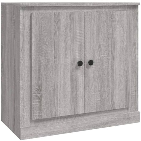 Buffet sonoma gris 70x35,5x67,5 bois d'ingénierie (1/5)