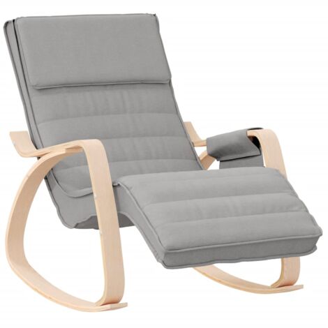Chaise à bascule Gris clair Tissu (1/5)
