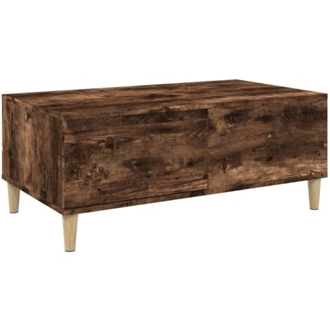 Table basse Chêne fumé 90x50x36,5 Bois d'ingénierie (1/5)