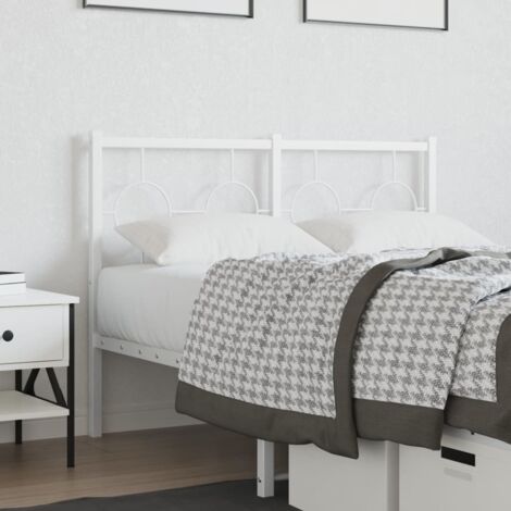 Tête de lit métal blanc 120cm (1/5)