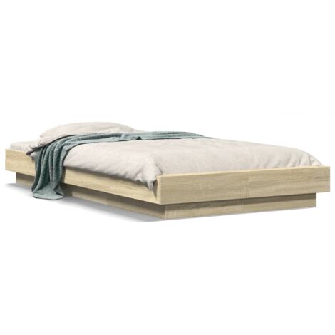 Cadre de lit chêne sonoma 90x200 bois d'ingénierie (1/5)