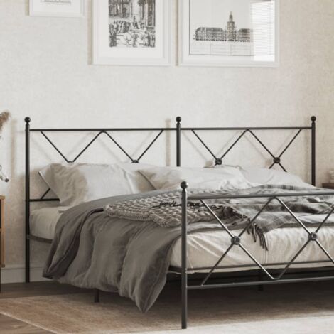 Tête de lit métal noir 180cm (1/5)