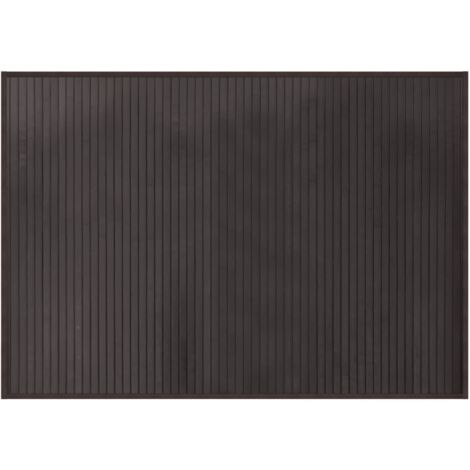 Tapis rectangulaire marron foncé 70x100 bambou (1/5)