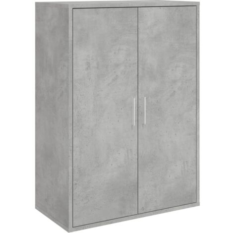 Buffet gris béton 60x31x84 bois d'ingénierie (1/5)