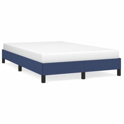 Cadre de lit bleu 120x190 tissu (1/5)