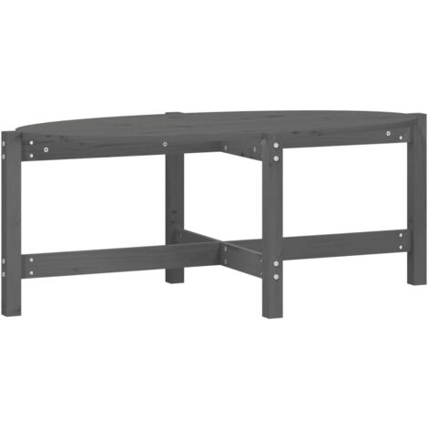 Table basse Gris 118x63x45 Bois massif de pin (1/5)