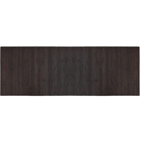 Tapis rectangulaire marron foncé 70x200 bambou (1/5)