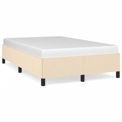Cadre de lit crème 120x190 tissu (1/5)