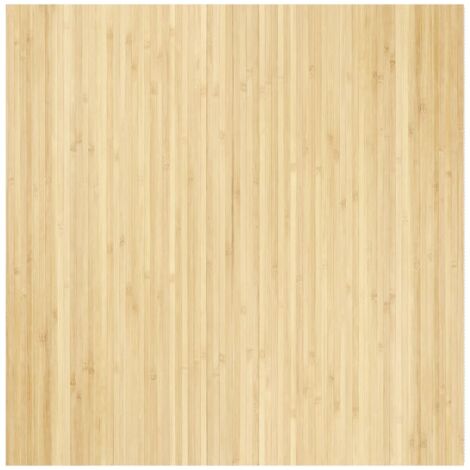 Tapis rectangulaire naturel clair 100x100 bambou (1/5)