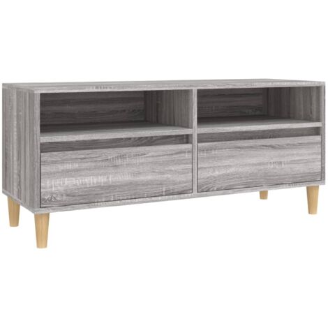 Meuble TV sonoma gris 100x34,5x44,5 bois d'ingénierie (1/5)