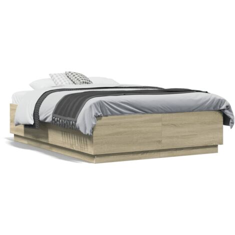 Cadre de lit chêne sonoma 120x190 bois d'ingénierie (1/5)