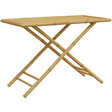Table de jardin pliable 110x55x75 bambou (1/5)