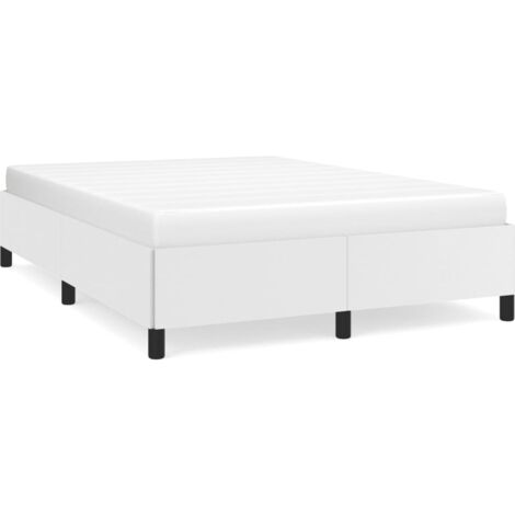 Cadre de lit Blanc 140x190 Similicuir (1/5)