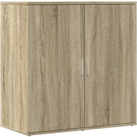 Buffet chêne sonoma 79x38x80 bois d'ingénierie (1/5)