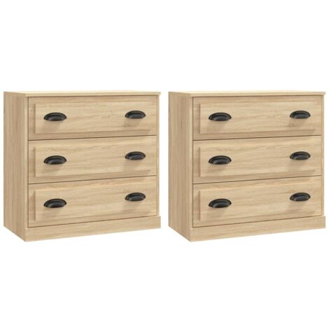 Buffets 2 pcs chêne sonoma bois d'ingénierie (1/5)