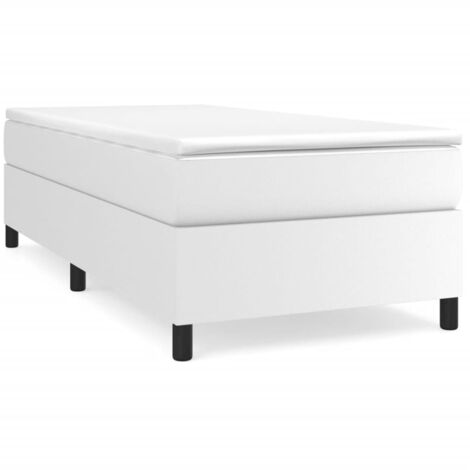 Cadre de lit Blanc 90x190 Similicuir (1/5)