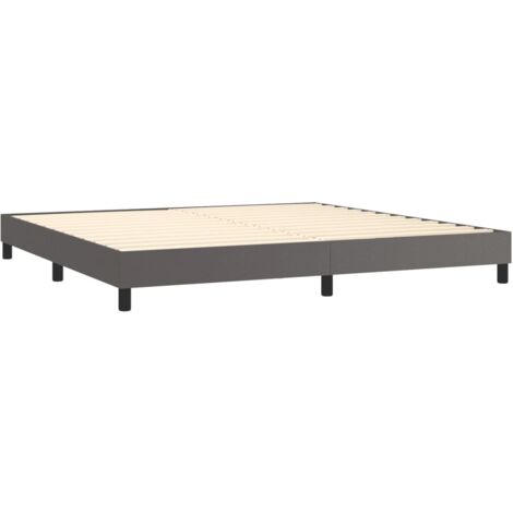 Cadre de lit Gris 200x200 Similicuir (1/5)