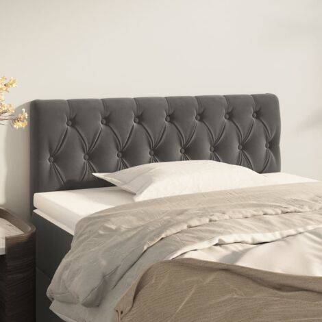 Tête de lit Gris foncé 100x7x78-88 Velours (1/5)