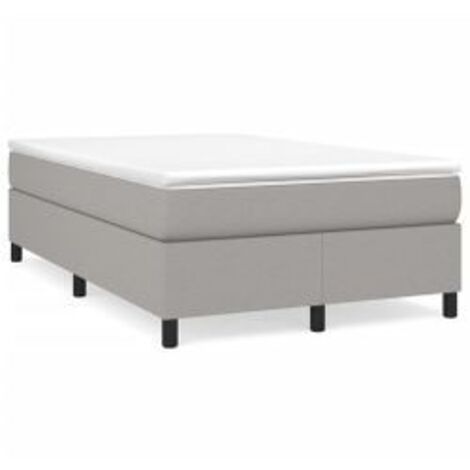 Sommier à lattes de lit avec matelas Gris clair 120x200 Tissu (1/5)