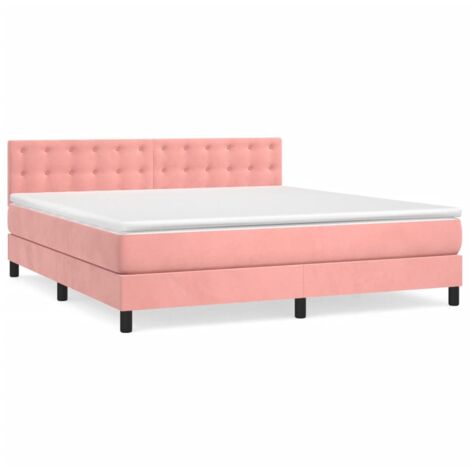 Sommier à lattes de lit avec matelas Rose 180x200 Velours (1/5)