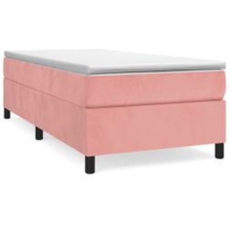Sommier à lattes de lit avec matelas Rose 90x200 Velours (1/5)