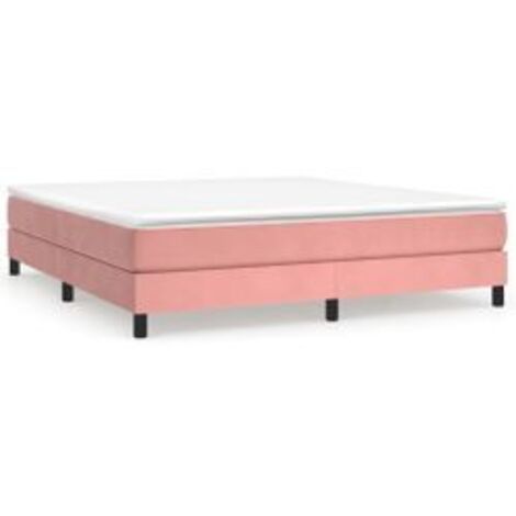 Sommier à lattes de lit avec matelas Rose 160x200 Velours (1/5)