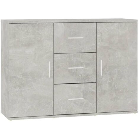 Buffet Gris béton 91x29,5x65 Bois d'ingénierie (1/5)