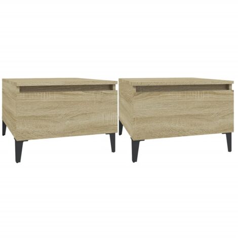 Tables d'appoint 2 pcs Chêne sonoma 50x46x35 Bois ingénierie (1/5)
