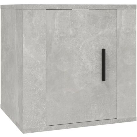 Meuble TV mural Gris béton 40x34,5x40 (1/5)