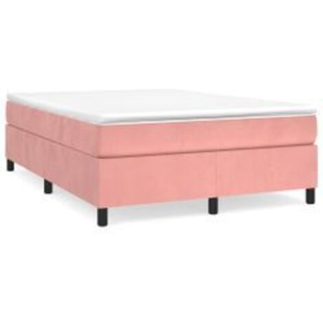 Sommier à lattes de lit avec matelas Rose 140x190 Velours (1/5)