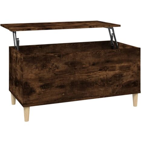 Table basse Chêne fumé 90x44,5x45 Bois d'ingénierie (1/5)