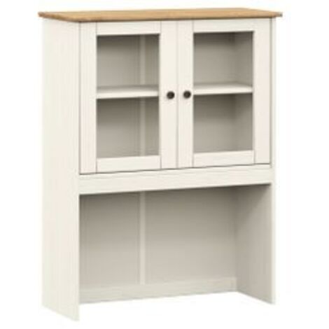 Dessus de commode VIGO blanc 78x30x100 bois massif de pin (1/5)