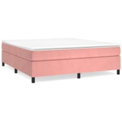 Sommier à lattes de lit avec matelas Rose 160x200 Velours (1/5)