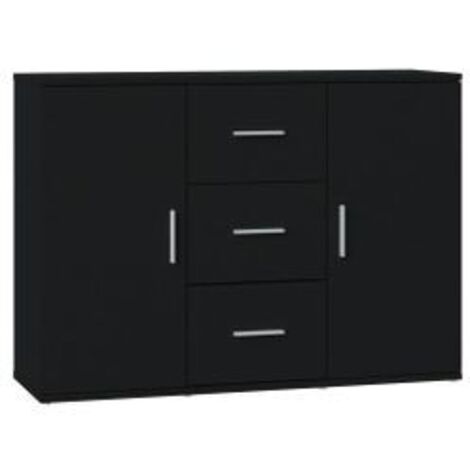 Buffet Noir 91x29,5x65 Bois d'ingénierie (1/5)