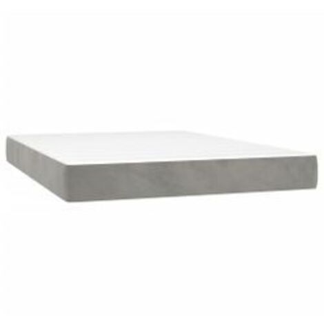 Matelas de lit à ressorts ensachés Gris clair 140x190x20 (1/5)