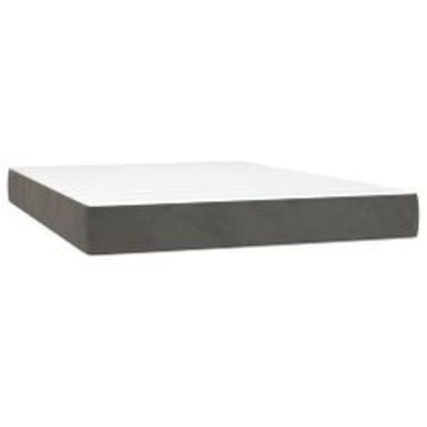 Matelas de lit à ressorts ensachés Gris foncé 140x200x20 (1/5)