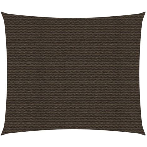 Voile d'ombrage 160 g-m² Marron 2x2,5 m PEHD (1/5)