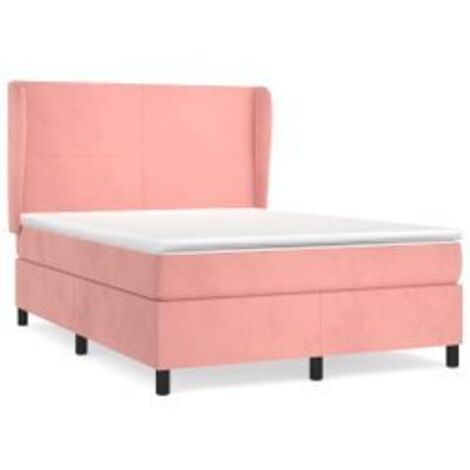 Sommier à lattes de lit avec matelas Rose 140x190 Velours (1/5)