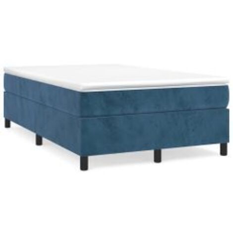 Sommier à lattes de lit et matelas Bleu foncé 120x200 Velours (1/5)