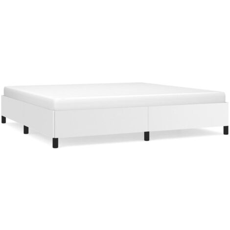 Cadre de lit Blanc 200x200 Similicuir (1/5)