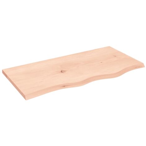 Dessus de table 80x40x2 bois de chêne massif non traité (1/5)