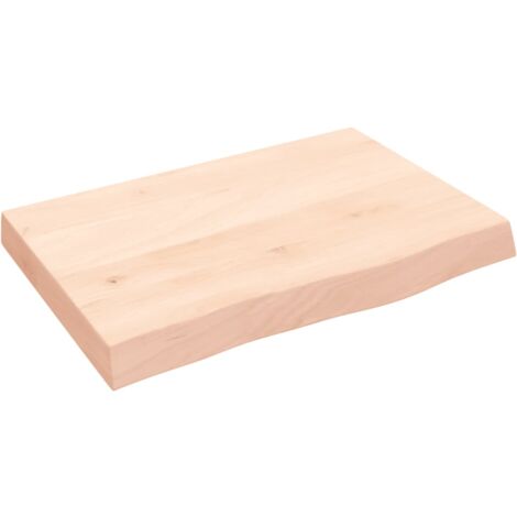 Dessus de table 60x40x(2-6) cm bois de chêne massif non traité (1/5)