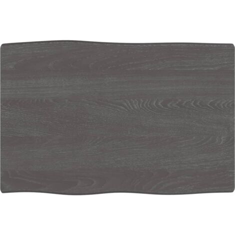 VidaXL Dessus de table bois chêne massif traité bordure assortie 363956