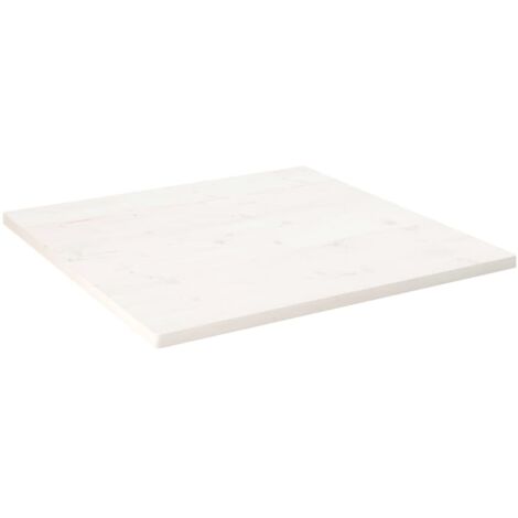 Dessus de table blanc 80x80x2,5 bois de pin massif (1/5)