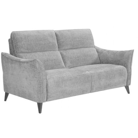 Canapé de relaxation électrique tissu chenillé doux et moelleux Bakay-Gris clair-2 places fixe