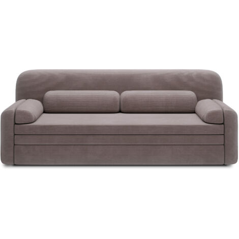 Canapé convertible tissu BELOZE – Design moderne & fonctionnalité premium-Marron (1/5)
